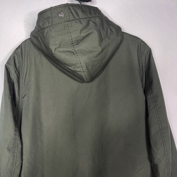 Alpha Industries Mens M Olive Green M-47 Pile Liner Long Jacket Reversible Hood - Picture 9 of 16